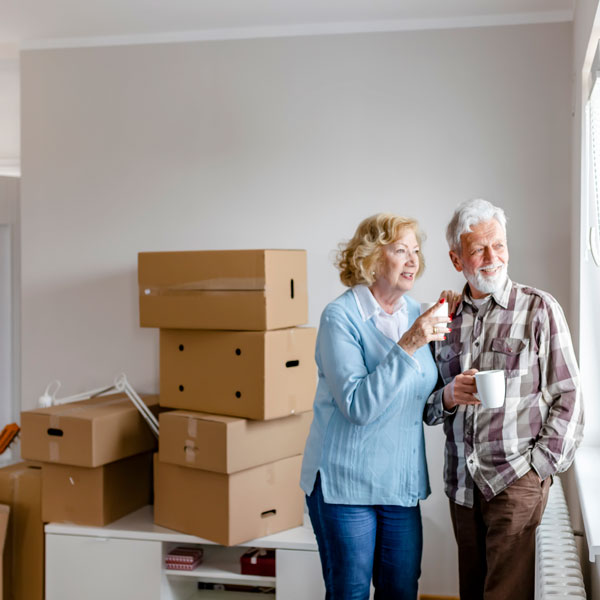 old couple moving there house
